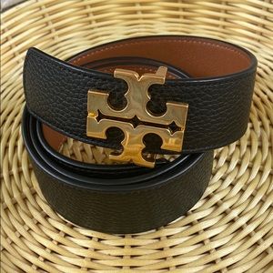 Belt Tory burch black , leather genuine
